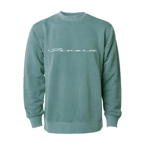 ISVERA ENDEAVOR PIGMENT DYE CREWNECK // ALPINE GREEN