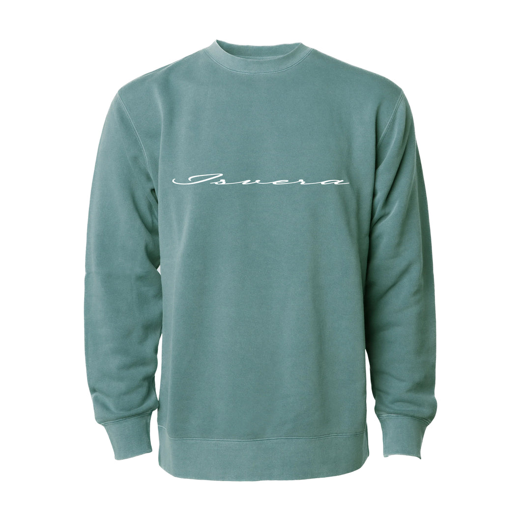 ISVERA ENDEAVOR PIGMENT DYE CREWNECK // ALPINE GREEN