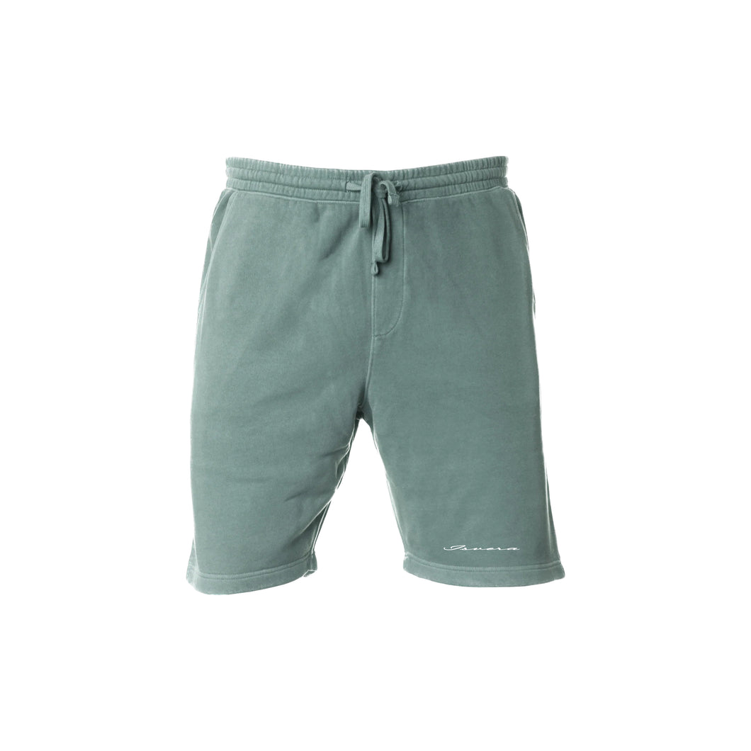 ISVERA ENDEAVOR PIGMENT DYE SWEATSHORTS // ALPINE GREEN